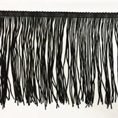 Vágott végű rojt 20 cm hosszú - Black (Fekete)